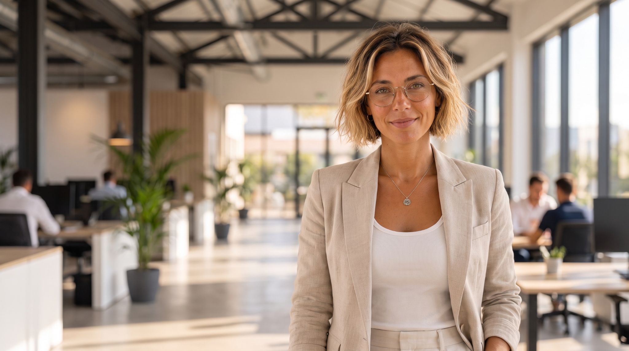 Nerea en la oficina de RS Servicios